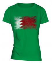 Bahrain Distressed Flag Ladies T-Shirt