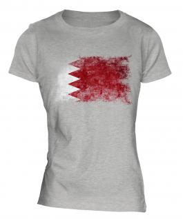 Bahrain Distressed Flag Ladies T-Shirt