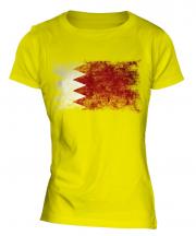 Bahrain Distressed Flag Ladies T-Shirt