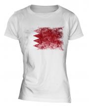 Bahrain Distressed Flag Ladies T-Shirt