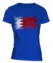 Bahrain Distressed Flag Ladies T-Shirt