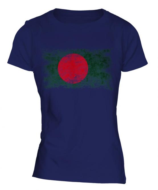 Bangladesh Distressed Flag Ladies T-Shirt
