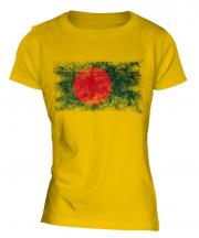 Bangladesh Distressed Flag Ladies T-Shirt