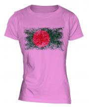 Bangladesh Distressed Flag Ladies T-Shirt