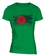 Bangladesh Distressed Flag Ladies T-Shirt