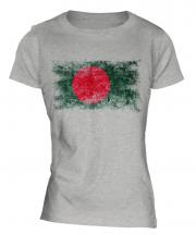 Bangladesh Distressed Flag Ladies T-Shirt