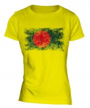 Bangladesh Distressed Flag Ladies T-Shirt