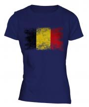 Belgium Distressed Flag Ladies T-Shirt