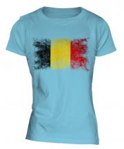 Belgium Distressed Flag Ladies T-Shirt
