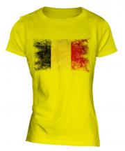 Belgium Distressed Flag Ladies T-Shirt
