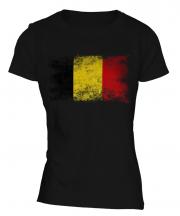 Belgium Distressed Flag Ladies T-Shirt