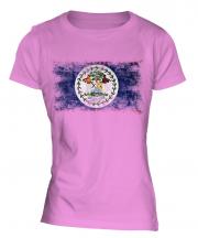 Belize Distressed Flag Ladies T-Shirt