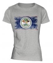 Belize Distressed Flag Ladies T-Shirt
