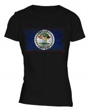 Belize Distressed Flag Ladies T-Shirt