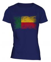 Benin Distressed Flag Ladies T-Shirt