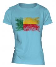 Benin Distressed Flag Ladies T-Shirt
