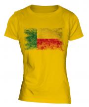 Benin Distressed Flag Ladies T-Shirt