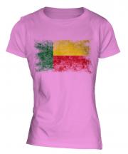 Benin Distressed Flag Ladies T-Shirt