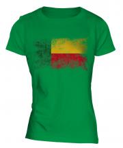 Benin Distressed Flag Ladies T-Shirt