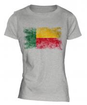 Benin Distressed Flag Ladies T-Shirt