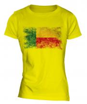 Benin Distressed Flag Ladies T-Shirt