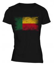 Benin Distressed Flag Ladies T-Shirt