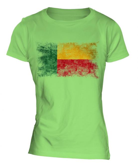 Benin Distressed Flag Ladies T-Shirt