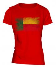 Benin Distressed Flag Ladies T-Shirt