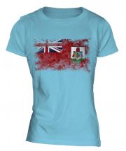 Bermuda Distressed Flag Ladies T-Shirt