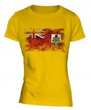 Bermuda Distressed Flag Ladies T-Shirt