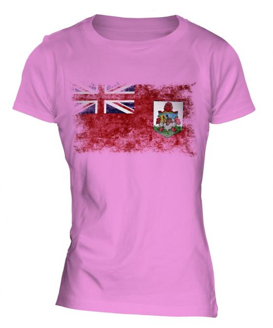 Bermuda Distressed Flag Ladies T-Shirt