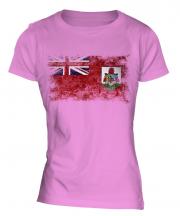 Bermuda Distressed Flag Ladies T-Shirt