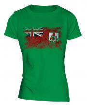 Bermuda Distressed Flag Ladies T-Shirt