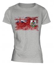 Bermuda Distressed Flag Ladies T-Shirt