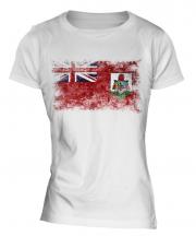 Bermuda Distressed Flag Ladies T-Shirt