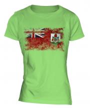 Bermuda Distressed Flag Ladies T-Shirt
