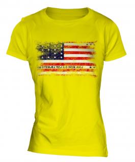 Bikini Atoll Distressed Flag Ladies T-Shirt