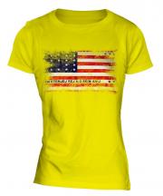 Bikini Atoll Distressed Flag Ladies T-Shirt