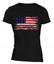 Bikini Atoll Distressed Flag Ladies T-Shirt