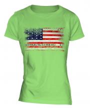 Bikini Atoll Distressed Flag Ladies T-Shirt