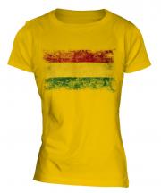 Bolivia Distressed Flag Ladies T-Shirt