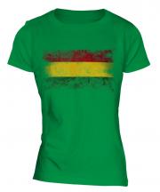 Bolivia Distressed Flag Ladies T-Shirt