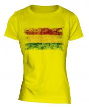 Bolivia Distressed Flag Ladies T-Shirt