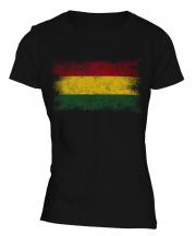 Bolivia Distressed Flag Ladies T-Shirt