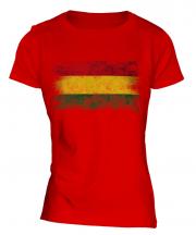 Bolivia Distressed Flag Ladies T-Shirt