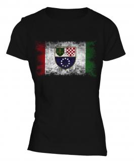 Bosnia And Herzegovina Federation Distressed Flag Ladies T-Shirt