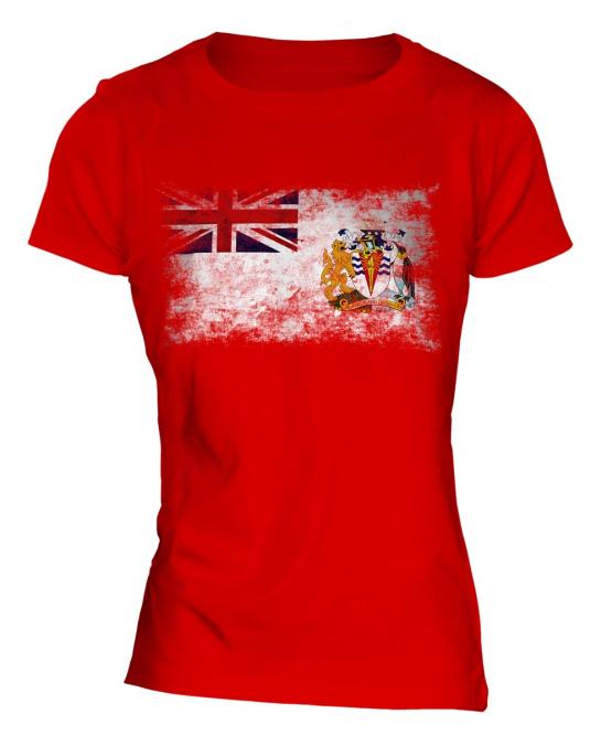 British Antartic Territory Distressed Flag Ladies T-Shirt