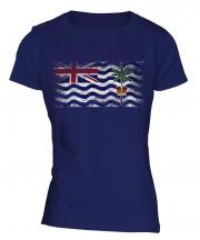British Indian Ocean Territory Distressed Flag Ladies T-Shirt