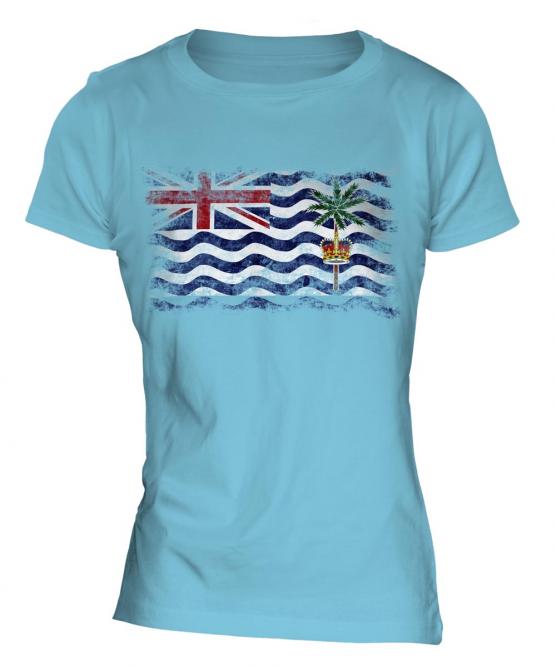 British Indian Ocean Territory Distressed Flag Ladies T-Shirt