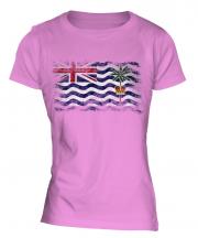 British Indian Ocean Territory Distressed Flag Ladies T-Shirt
